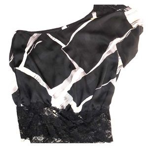 Large off the shoulder blouse with lace bottom